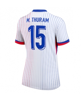 Francia Marcus Thuram #15 Maglia Gara Trasferta Repliche Europei 2024 Donna
